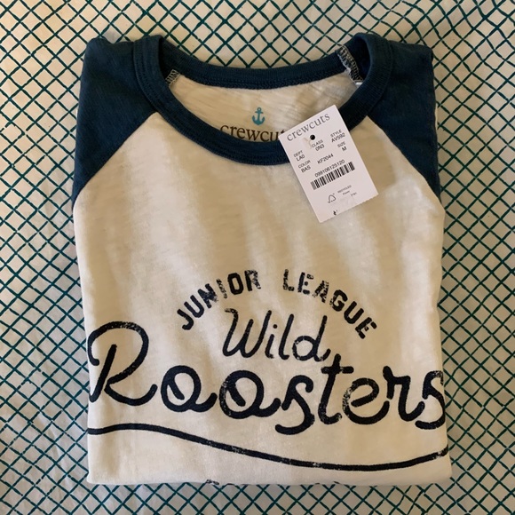 J. Crew Kids' raglan-sleeve baseball T-shirt NEW size medium 8-9 - Picture 5 of 13